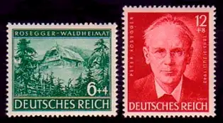 855-856 Peter Rosegger 1943 - Satz postfrisch **