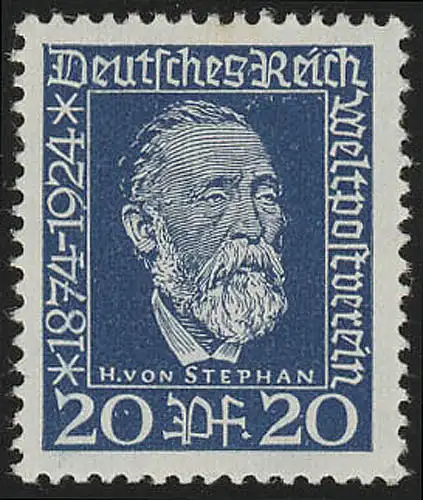369 Heinrich von Stephan, 20 Pf, postfrisch **