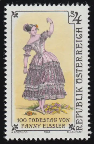 1796 100. Todestag, Fanny Elßler, Tänzerin, 4 S, postfrisch **
