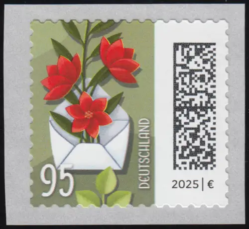 3903 Blumenbrief 95 Cent sk 100er ENS mit UNGERADER Nummer **