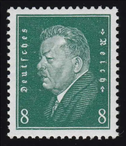 412Y Reichspräsidenten 8 Pf, postfrisch **