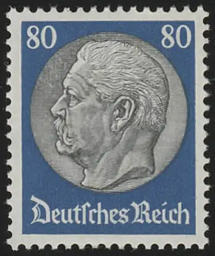 494 Hindenburg 80 Pf. WZ Waffeln, postfrisch **