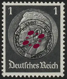 512X Hindenburg-Medaillon 1 Pf, gestempelt O