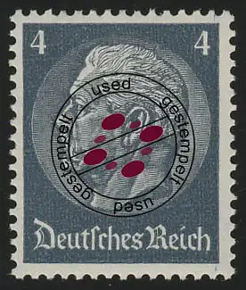514X Hindenburg-Medaillon 4 Pf, gestempelt O