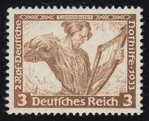 499A Nothilfe Wagner Tannhäuser 3 Rpf, postfrisch **