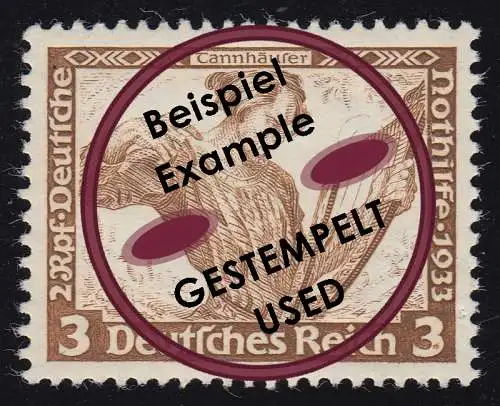 499A Nothilfe Wagner Tannhäuser 3 Rpf, gestempelt O