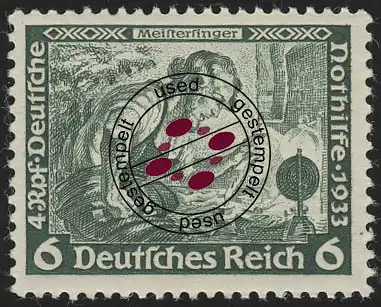 502A Nothilfe Wagner Meistersinger 6 Rpf, gestempelt O