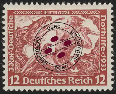 504A Nothilfe Wagner Siegfried 12 Rpf, gestempelt O