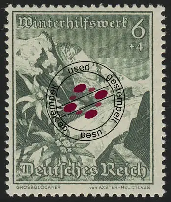 678 WHW Großglockner/Edelweiß 6+4 Pf, gestempelt O