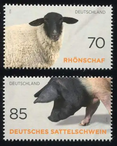3261-3262 Einzelmarken aus Block 81 Nutztierrassen, Satz postfrisch **
