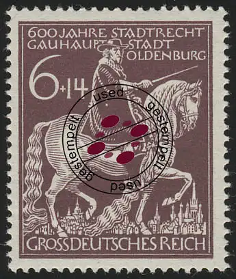 907 Oldenburg 1945, gestempelt O