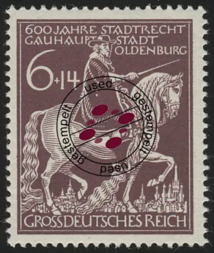 907 Oldenburg 1945, gestempelt O