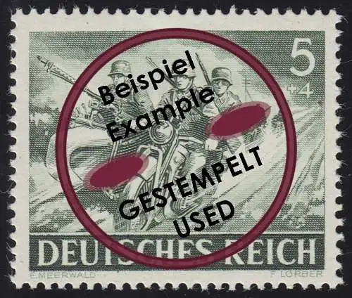 833y Tag der Wehrmacht und Heldengedenktag 5 Pf, gestempelt O