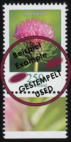 3199 Blume Alpendistel 250 Cent aus Bogen, O gestempelt