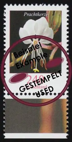 2969 Blumen 240 Cent Prachtkerze aus Bogen, gestempelt O