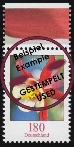 3082 Blume Akelei 180 Cent aus Bogen, gestempelt O
