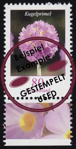 3115 Blume Kugelprimel 80 Cent aus Bogen, gestempelt O