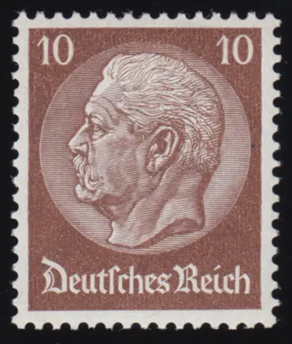 486 Hindenburg 10 Pf. WZ Waffeln, postfrisch **