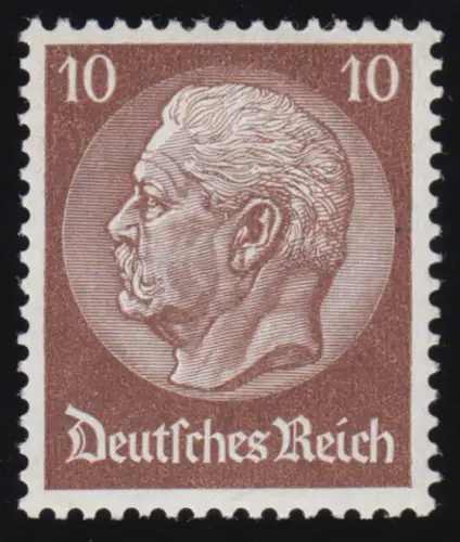 486 Hindenburg 10 Pf. WZ Waffeln, postfrisch **