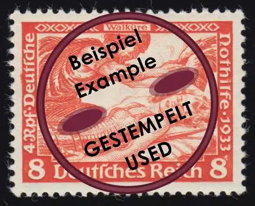 503A Nothilfe Wagner Walküre 8 Rpf, gestempelt O