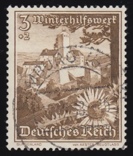 675 WHW Forchtenstein/Silberdistel 3+2 Pf, gestempelt O