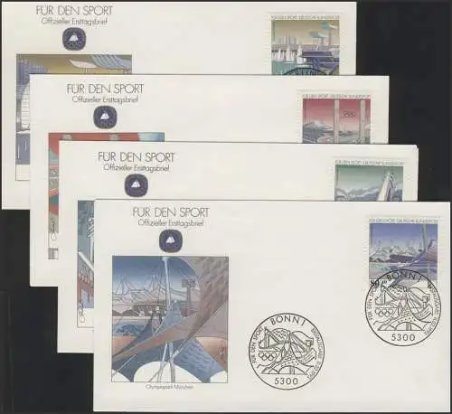 Sporthilfe 1650-1653 vier offizielle FDCs 1993