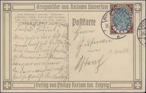 AK Zusammengeschossene russische Artillerie-Geschütze, gebraucht