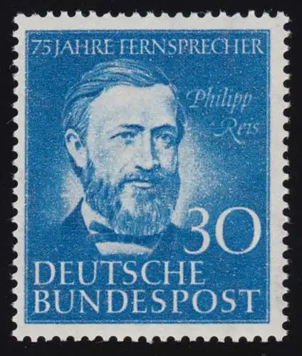 161 Philipp Reis, 75 Jahre Fernsprecher - Marke postfrisch **