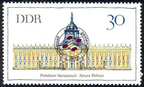 1382 Bauwerke Neues Palais Sanssouci 30 Pf, gestempelt O