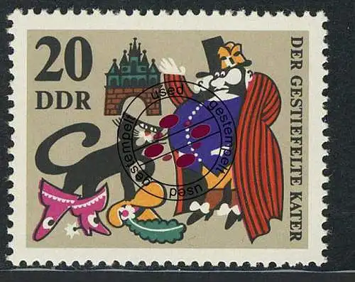 1429 Märchen Der gestiefelte Kater 20 Pf, gestempelt O