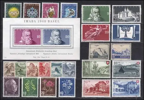 492-517 Schweiz-Jahrgang 1948 komplett, postfrisch