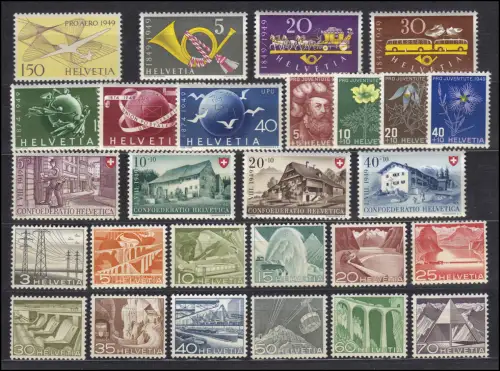 518-544 Schweiz-Jahrgang 1949 komplett, postfrisch **