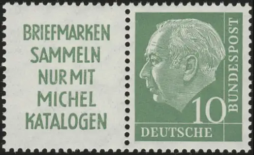 W5 Zusammendruck Heuss, postfrisch **