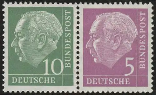 W7 Zusammendruck Heuss, postfrisch **