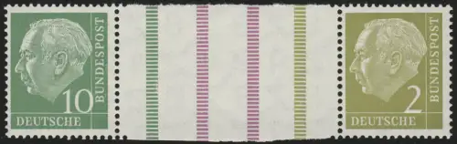 WZ6 Zusammendruck Heuss, postfrisch **