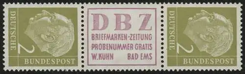 S14 Zusammendruck Heuss, postfrisch **