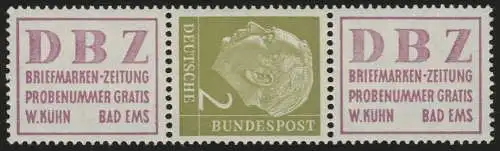 S16 Zusammendruck Heuss, postfrisch **