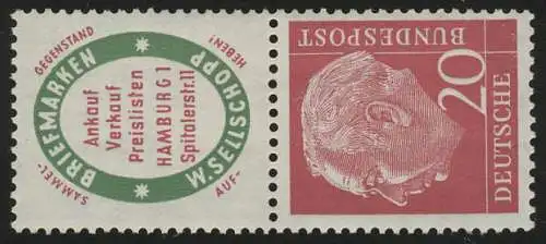 S31 Zusammendruck Heuss, postfrisch **