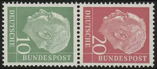 S33 Zusammendruck Heuss, postfrisch **