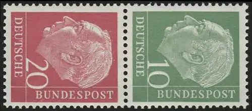 S35 Zusammendruck Heuss, postfrisch **