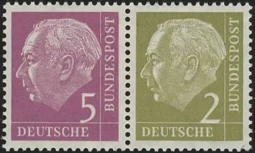 W11 Zusammendruck Heuss, postfrisch **