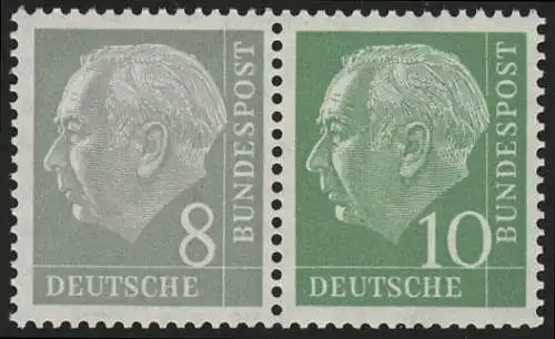 W14 Zusammendruck Heuss, postfrisch **