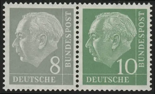 W14 Zusammendruck Heuss, postfrisch **