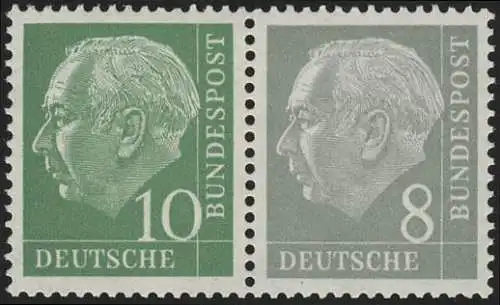 W15 Zusammendruck Heuss, postfrisch **