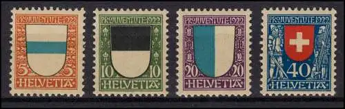 Schweiz 175 - 178 Pro Juventute 1922 komplett, postfrisch **
