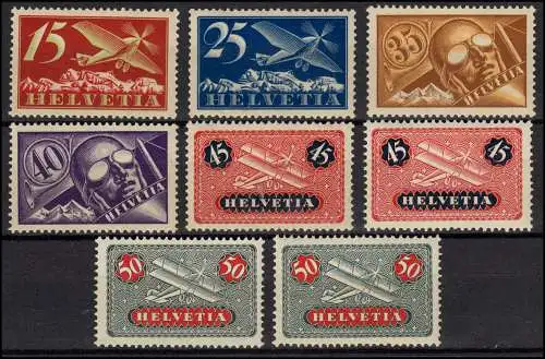 Schweiz 179 - 184 Luftpostausgabe überkomplett laut Abbildung, postfrisch **