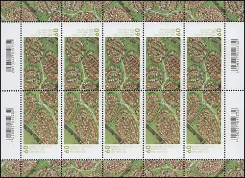 3580-3581 Lübeck von oben Zusammendruck - 10er-Bogen ** postfrisch