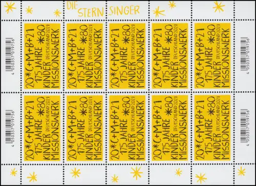 3582 Kindermissionswerk 2021 - 10er-Bogen ** postfrisch