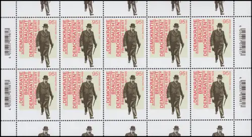 3589 Friedrich Ebert - 10er-Bogen ** postfrisch