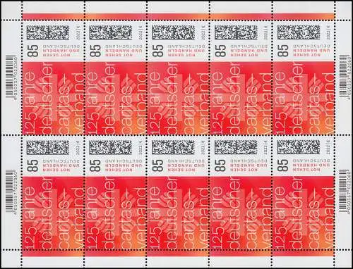 3726 125 Jahre Deutscher Caritasverband - 10er-Bogen ** postfrisch